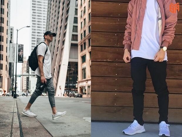 Adidas ultra boost với quần skinny jeans