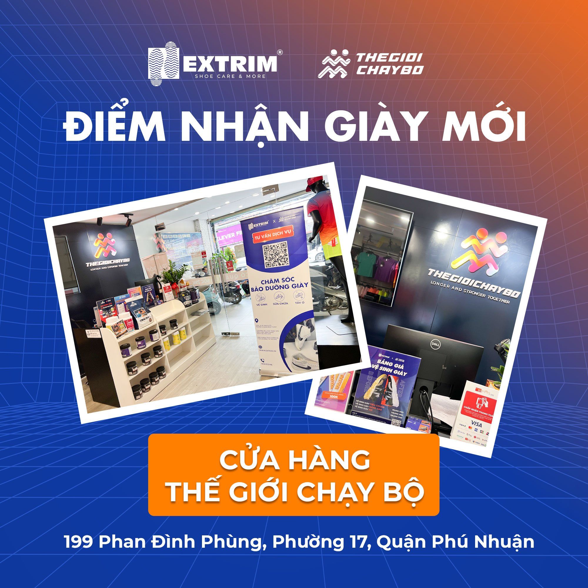 Điểm gửi giày Extrim tại Thế giới chạy bộ