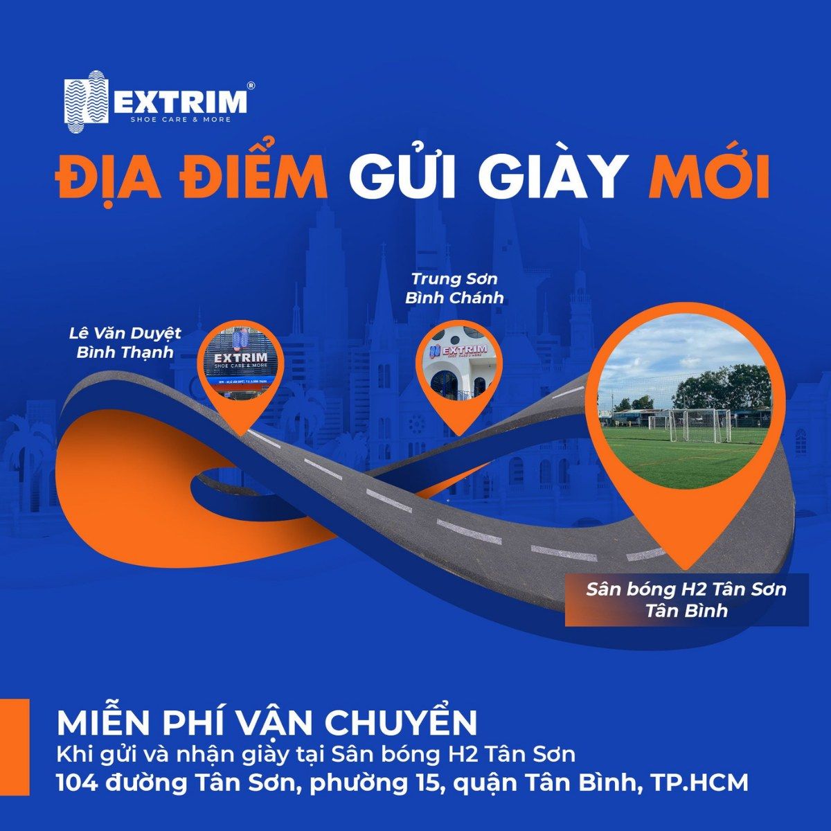 Điểm gửi giày Extrim x Sân bóng H2 Tân Sơn