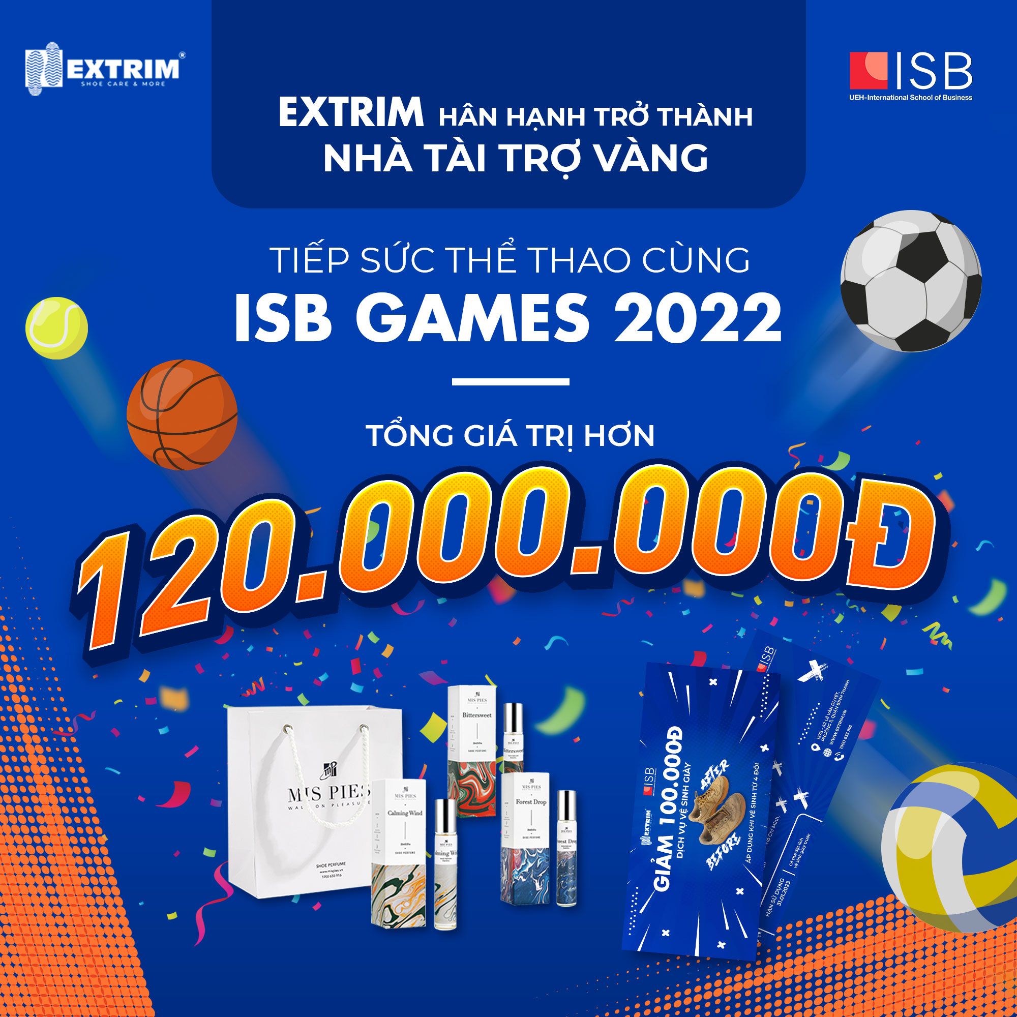 Extrim tài trợ hội thao UEH ISB