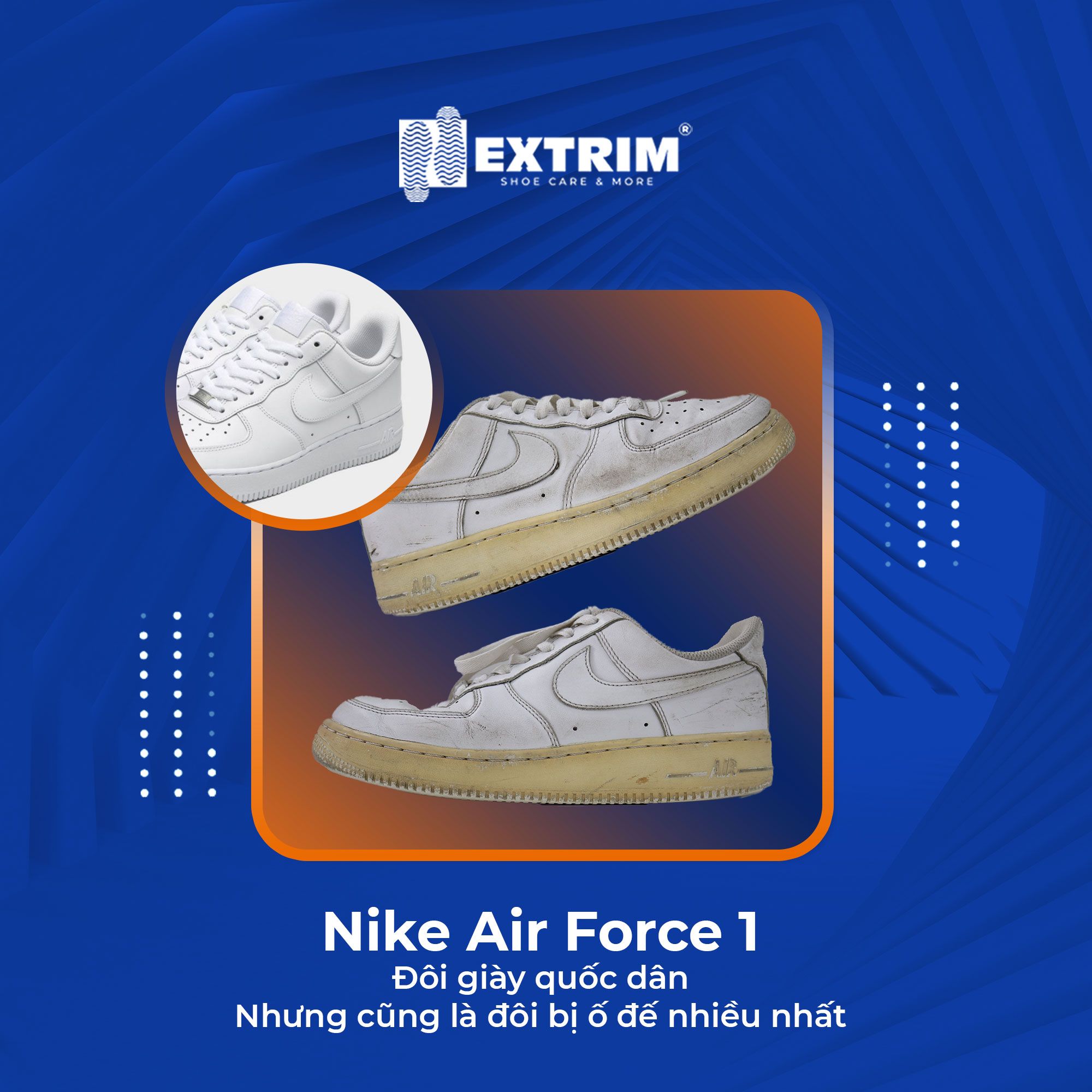 Giày Nike AF1 dễ bị ố đế
