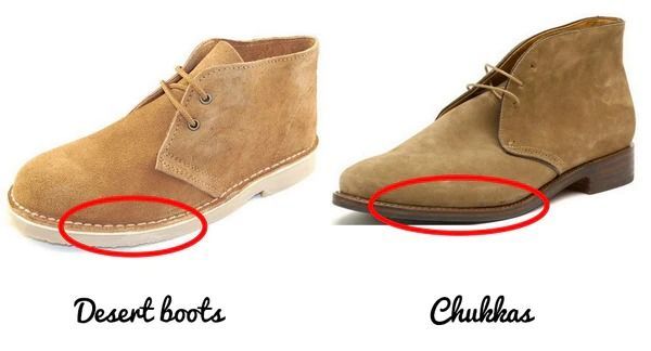 2. Sự khác biệt giữa giày Chukka, Desert và Chelsea boot